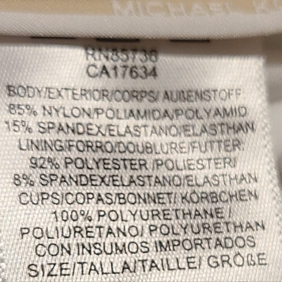 2 PC MICHAEL KORS MK WHITE TAN ZEBRA ANIMAL PRINT LOGO TANKINI BIKINI NWT - Picture 15 of 15